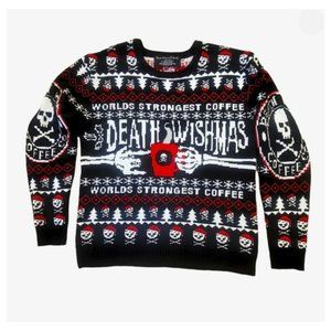 New Death Wish Coffee Co. 2015 Death Wishmas Ugly Christmas Sweater Size: XL